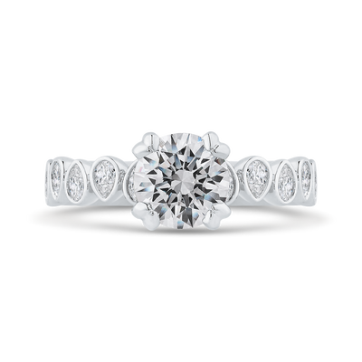 Diamond Engagement Ring in 14K White Gold (Semi-Mount)