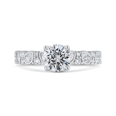 Diamond Engagement Ring in 14K White Gold (Semi-Mount)
