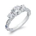 Diamond Engagement Ring in 14K White Gold (Semi-Mount)