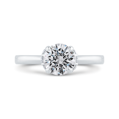 Diamond Engagement Ring in 14K White Gold (Semi-Mount)