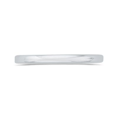 Plain Wedding Band in 14K White Gold