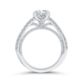 Diamond Solitaire Plus Engagement Ring in 14K White Gold (Semi-Mount)