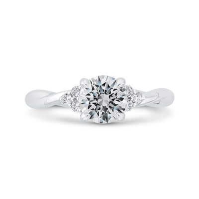 Diamond Engagement Ring in 14K White Gold (Semi-Mount)