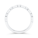 Bezel Set Diamond Wedding Band in 14K White Gold