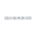 Bezel Set Diamond Wedding Band in 14K White Gold