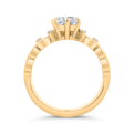 14K Yellow Gold Round Cut Diamond Engagement Ring (Semi-Mount)