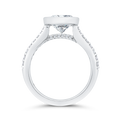 14K White Gold Round Cut Diamond Engagement Ring (Semi-Mount)