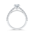 14K White Gold Round Cut Diamond Engagement Ring (Semi-Mount)