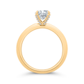 14K Yellow Gold Round Cut Diamond Solitaire Engagement Ring (Semi-Mount)