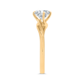 14K Yellow Gold Round Cut Diamond Solitaire Engagement Ring (Semi-Mount)