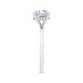 14K White Gold Round Cut Diamond Solitaire Engagement Ring (Semi-Mount)