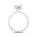 14K White Gold Round Cut Diamond Solitaire Engagement Ring (Semi-Mount)