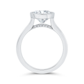 14K White Gold Round Cut Diamond Solitaire Engagement Ring (Semi-Mount)