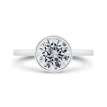 14K White Gold Round Cut Diamond Solitaire Engagement Ring (Semi-Mount)