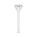 14K White Gold Round Cut Diamond Solitaire Engagement Ring (Semi-Mount)