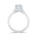 14K White Gold Round Cut Diamond Solitaire Engagement Ring (Semi-Mount)