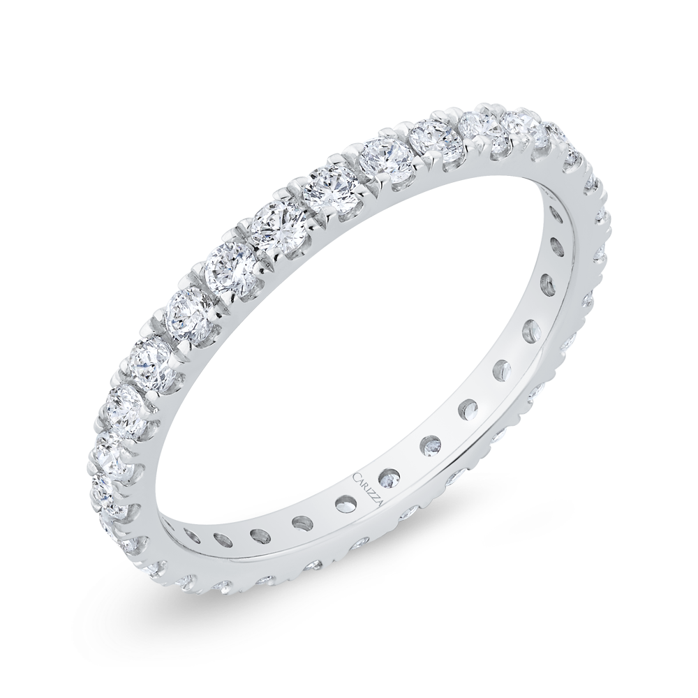 14K White Gold with Round Diamond Eternity Ring