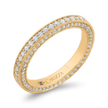 14K Yellow Gold with Round Diamond Eternity Ring