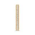 14K Yellow Gold with Round Diamond Eternity Ring