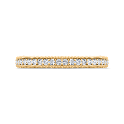 14K Yellow Gold with Round Diamond Eternity Ring