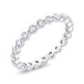 14K White Gold with Round Diamond Eternity Ring
