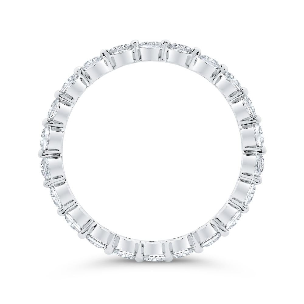 14K White Gold with Round Diamond Eternity Ring