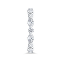 14K White Gold with Oval & Round Diamond Eternity Ring