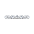 14K White Gold with Oval & Round Diamond Eternity Ring