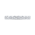 14K White Gold with Oval & Round Diamond Eternity Ring