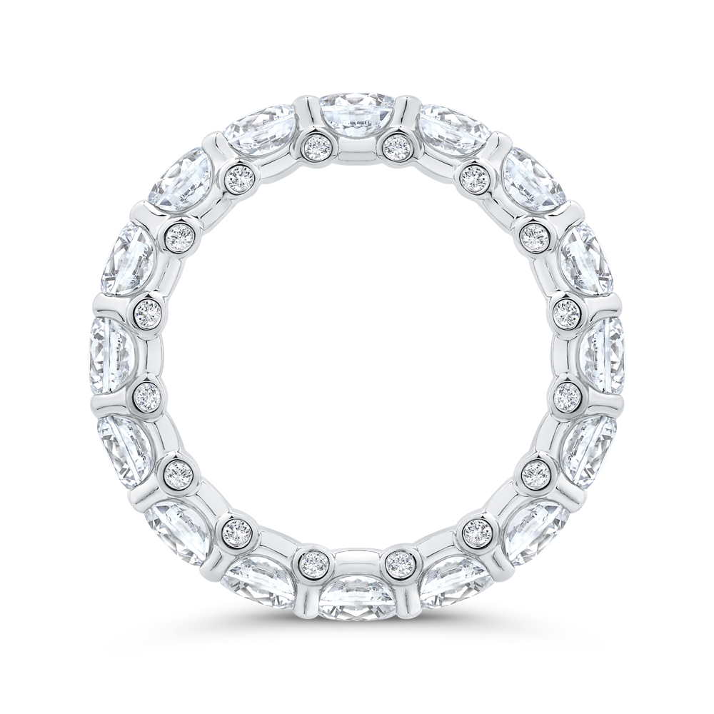 14K White Gold with Round Diamond Eternity Ring