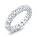 14K White Gold with Round Diamond Eternity Ring