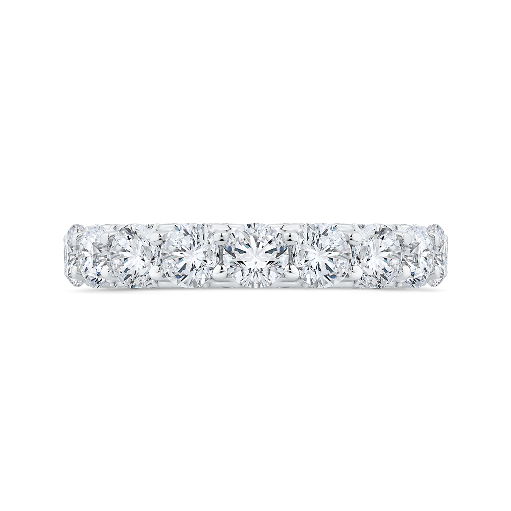 14K White Gold with Round Diamond Eternity Ring