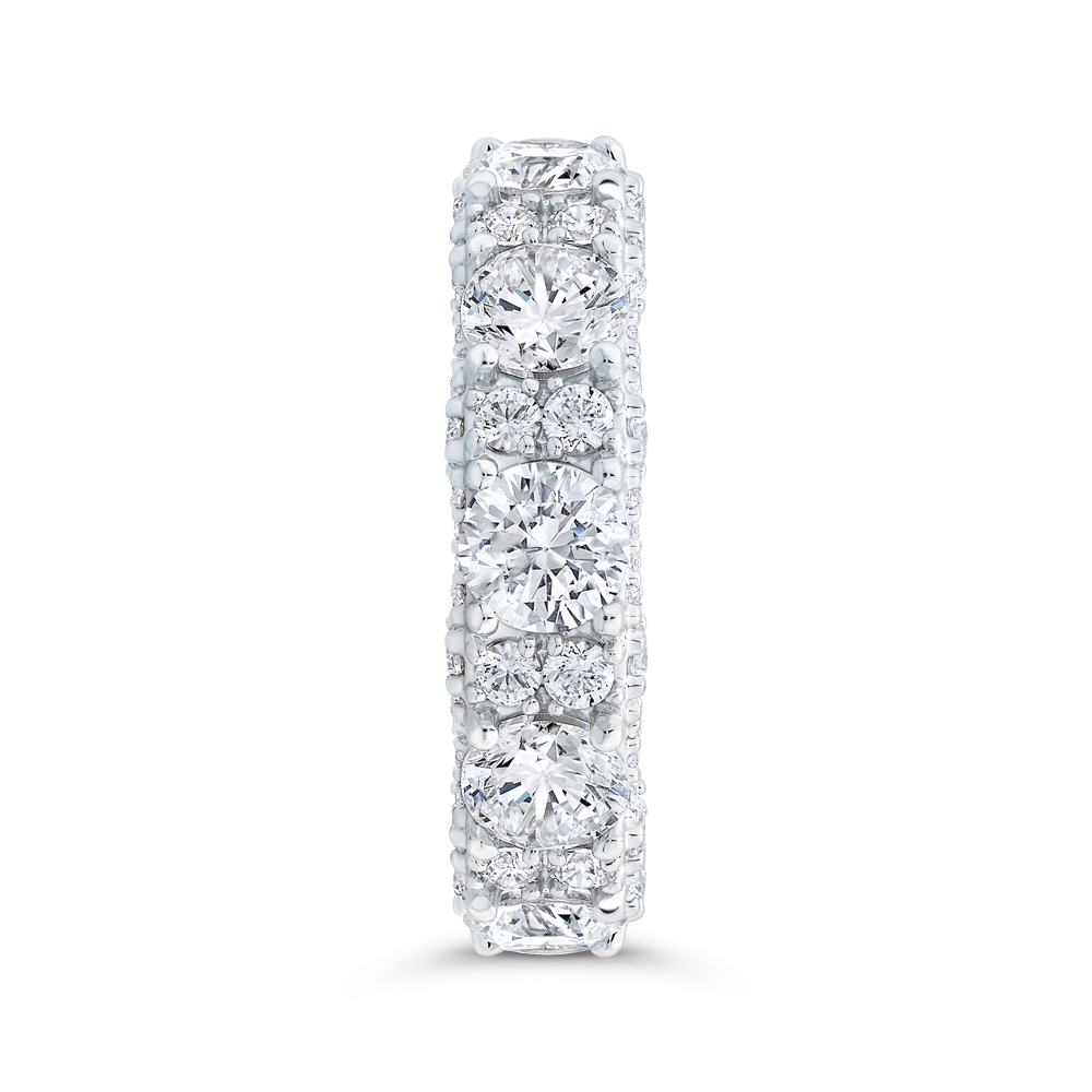 14K White Gold with Round Diamond Eternity Ring