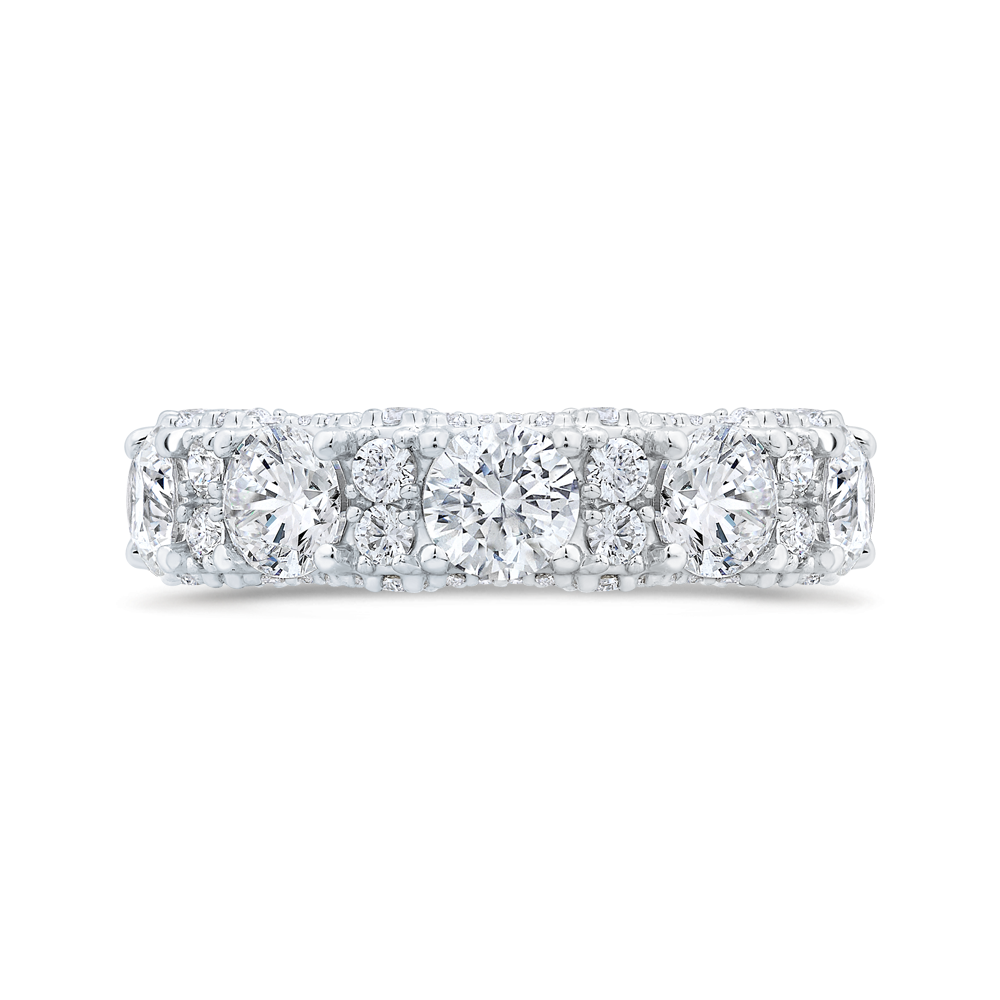 14K White Gold with Round Diamond Eternity Ring