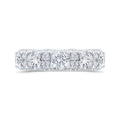 14K White Gold with Round Diamond Eternity Ring