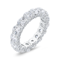 14K White Gold with Round & Princess Diamond Eternity Ring