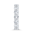 14K White Gold with Round & Princess Diamond Eternity Ring