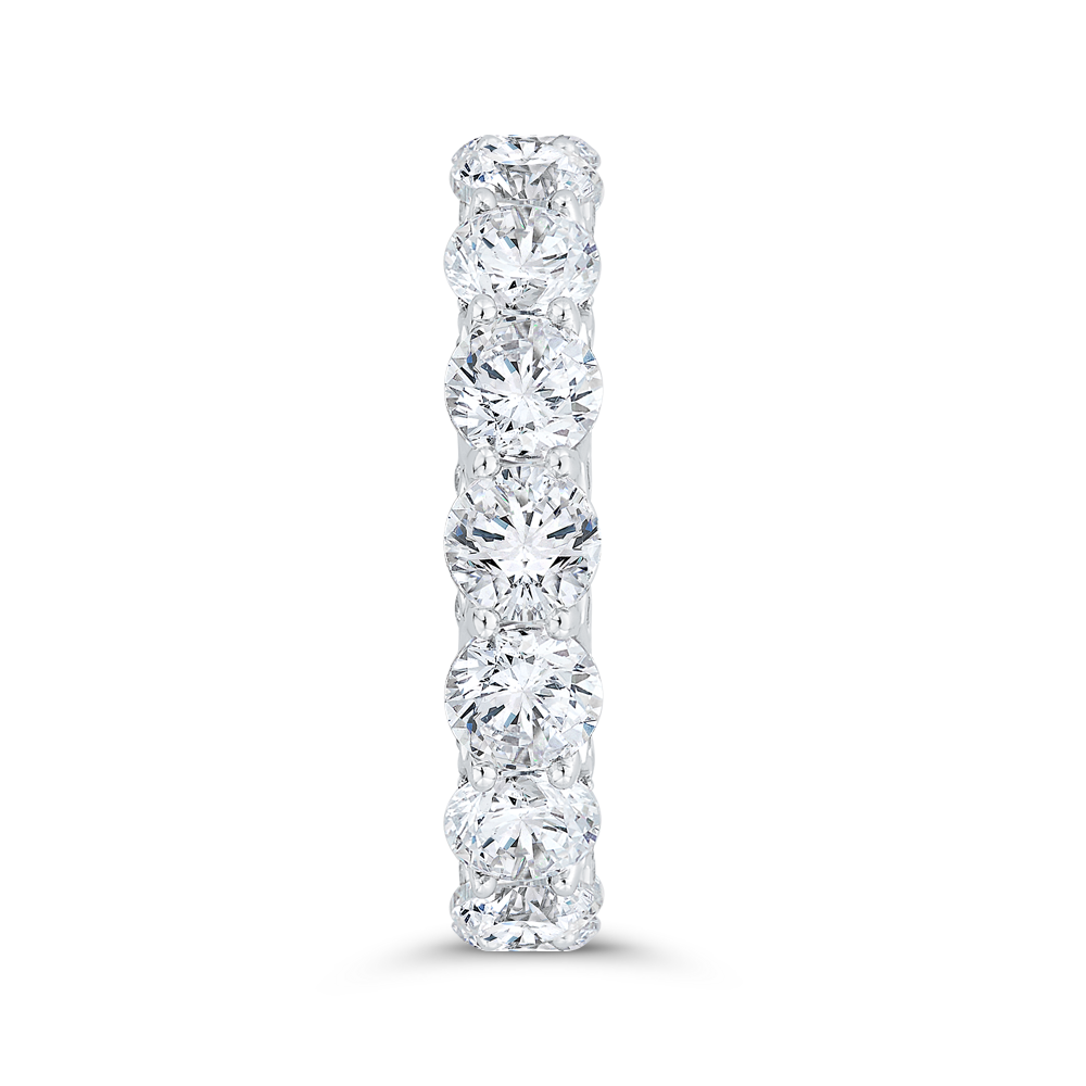 14K White Gold with Round & Princess Diamond Eternity Ring