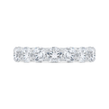 14K White Gold with Round & Princess Diamond Eternity Ring