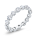 14K White Gold with Round Diamond Eternity Ring