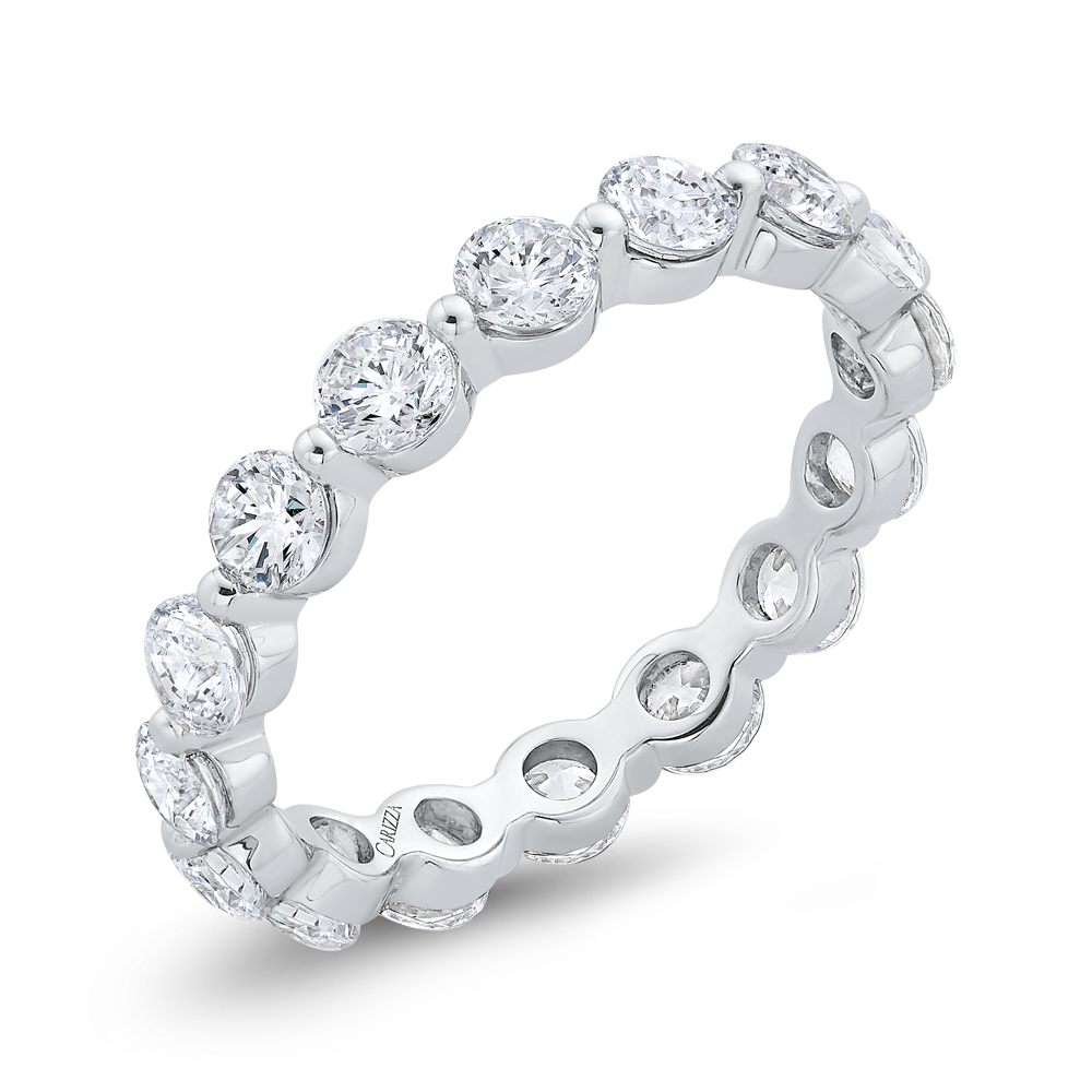 14K White Gold with Round Diamond Eternity Ring