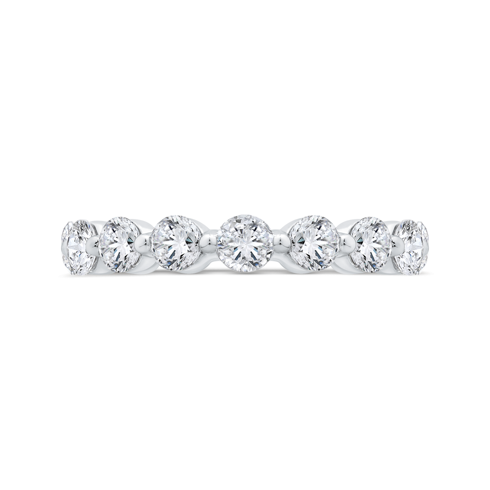 14K White Gold with Round Diamond Eternity Ring