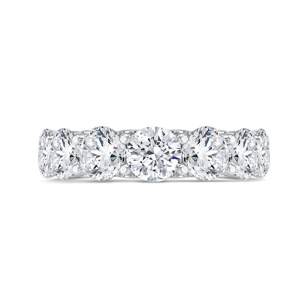 14K White Gold with Round Diamond Eternity Ring