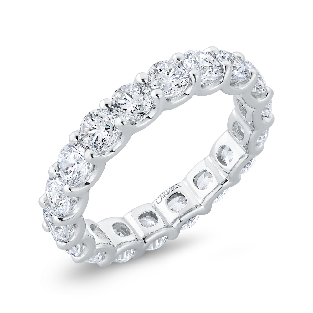 14K White Gold with Round Diamond Eternity Ring
