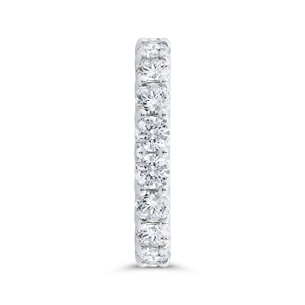 14K White Gold with Round Diamond Eternity Ring
