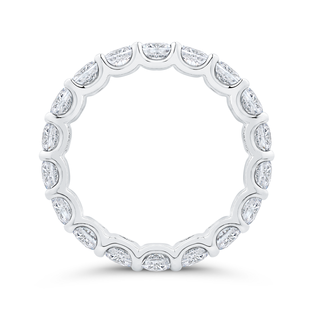 14K White Gold with Round Diamond Eternity Ring