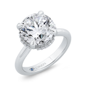 14K White Gold Round Diamond Solitaire Plus Engagement Ring  (Semi-Mount)