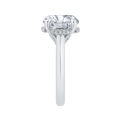 14K White Gold Round Diamond Solitaire Plus Engagement Ring  (Semi-Mount)