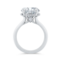 14K White Gold Round Diamond Solitaire Plus Engagement Ring  (Semi-Mount)