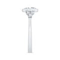 14K White Gold Bezel Set Diamond Engagement Ring  (Semi-Mount)